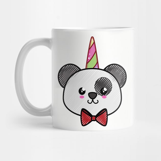 Cartoon Panda Unicorn by Dots & Patterns